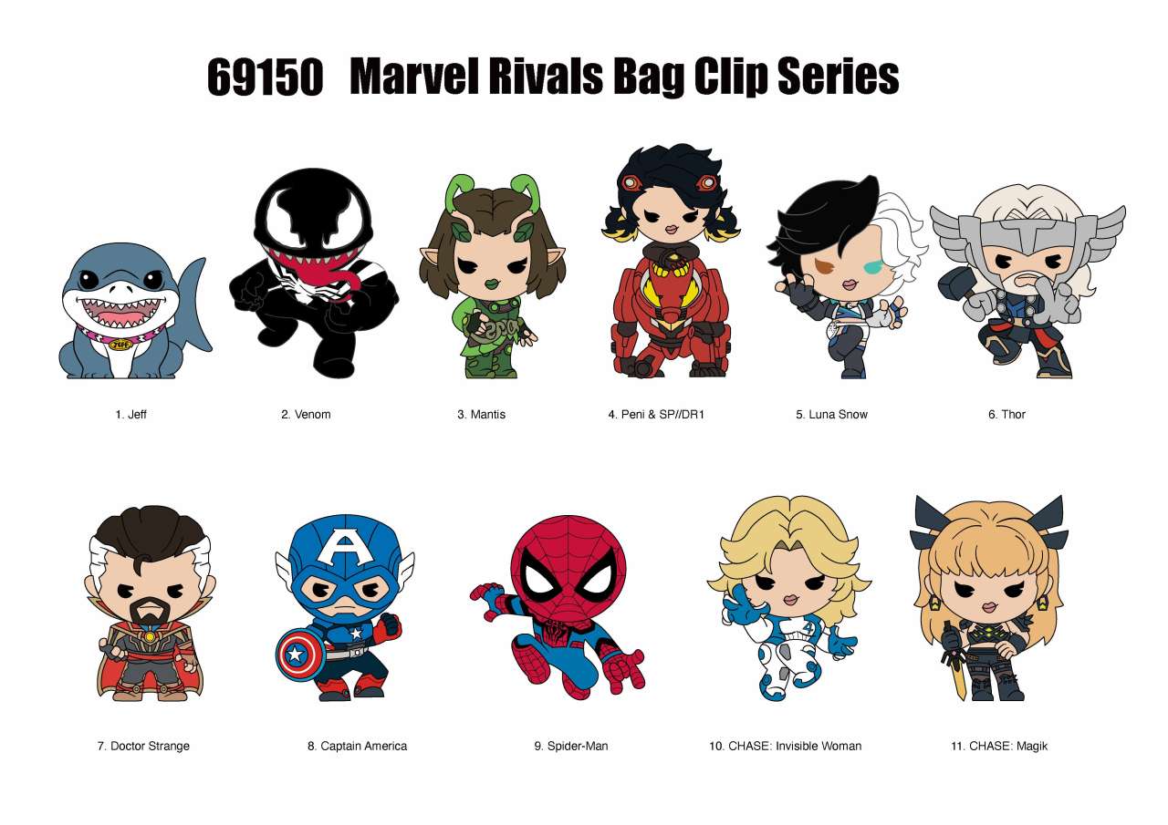 Marvel Rivaler Bagklipp Blind Box Display (24) monogram
