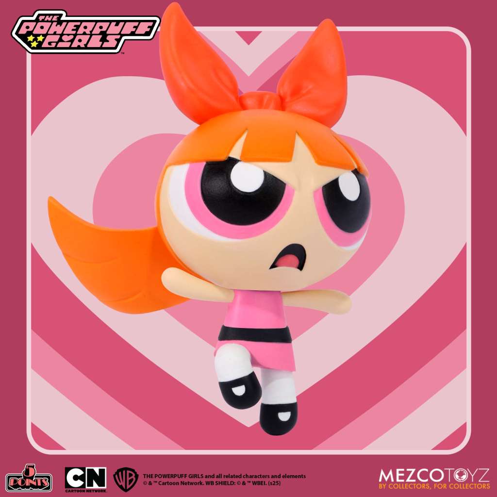 5 Points Powerpuff Girls Deluxe Set (4 figurer) mezco toys