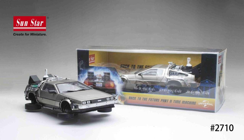 Back to the Future 2 DeLorean Die-Cast 1:18 Skala Modell - Robotto