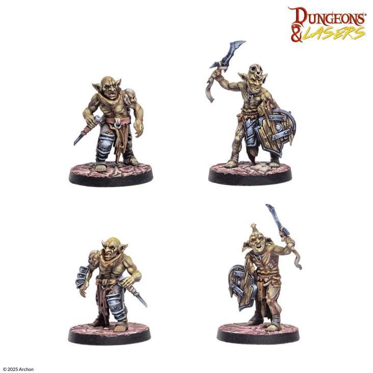 Dungeons & Laser Goblin Warband - Fantastisk Miniatyrset - Robotto