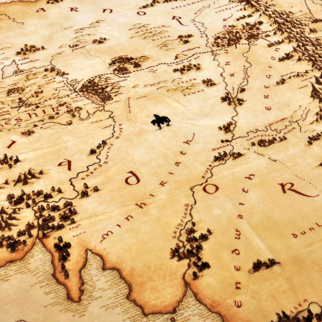 Den perfekta Cozy Filten med Mittelerde Karta från Sagan om Ringen nerdy by nature