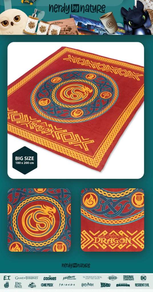 Draktränaren Ornament Cozy Blanket - Mjuk och Värmande Filt nerdy by nature