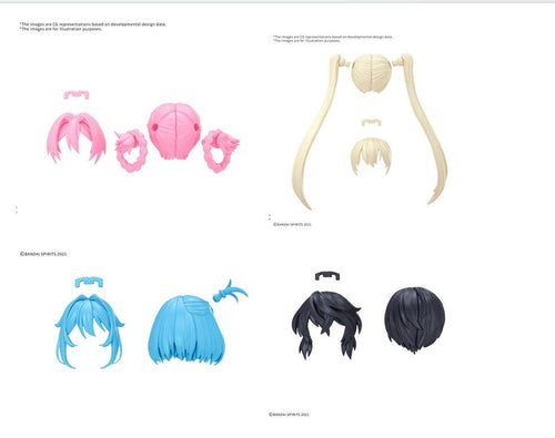 30 ms alternativ frisyrdelar volym 13 alla 4 typer bandai model kit gunpla