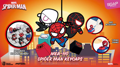 Spider-Man keycaps blind box display (6) beast kingdom
