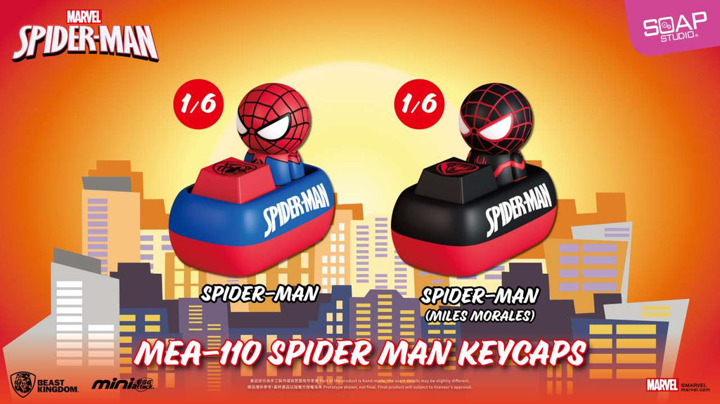 Spider-Man keycaps blind box display (6) beast kingdom