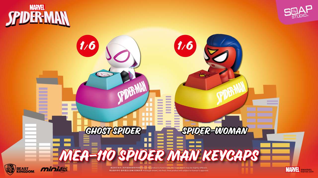 Spider-Man keycaps blind box display (6) beast kingdom