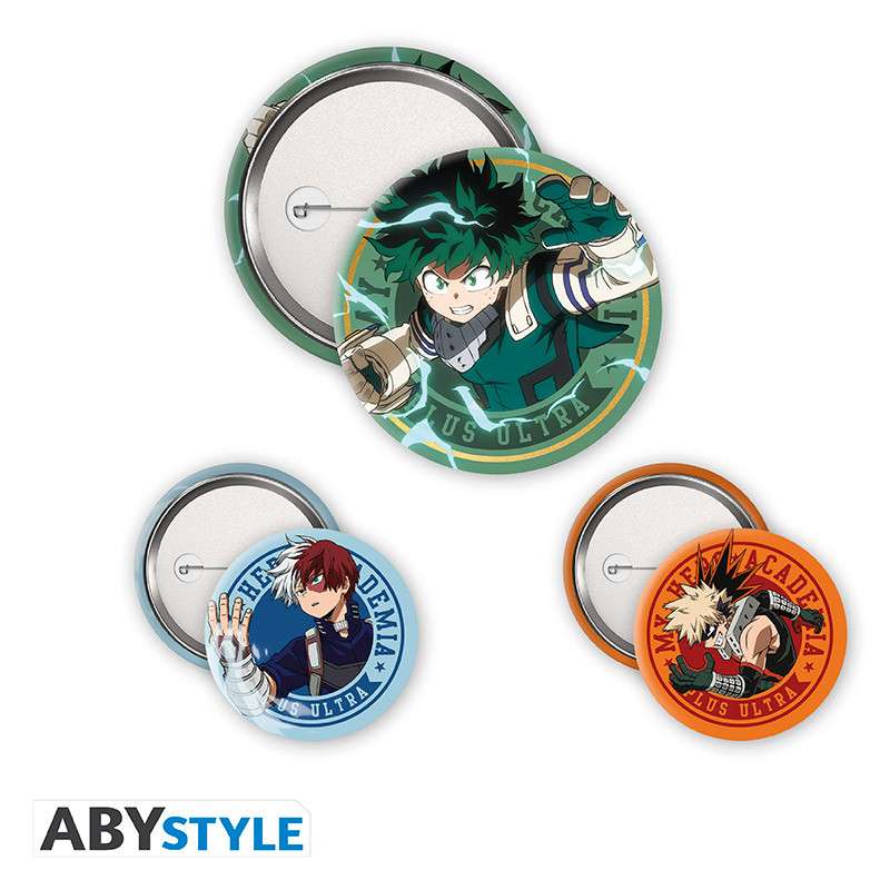 My Hero Academia Midoriya Bakugo & Todoroki Badgesats abystyle studio