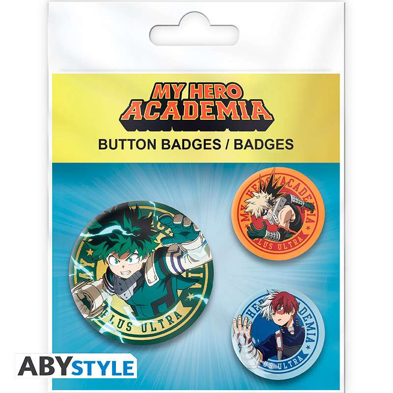 My Hero Academia Midoriya Bakugo & Todoroki Badgesats abystyle studio