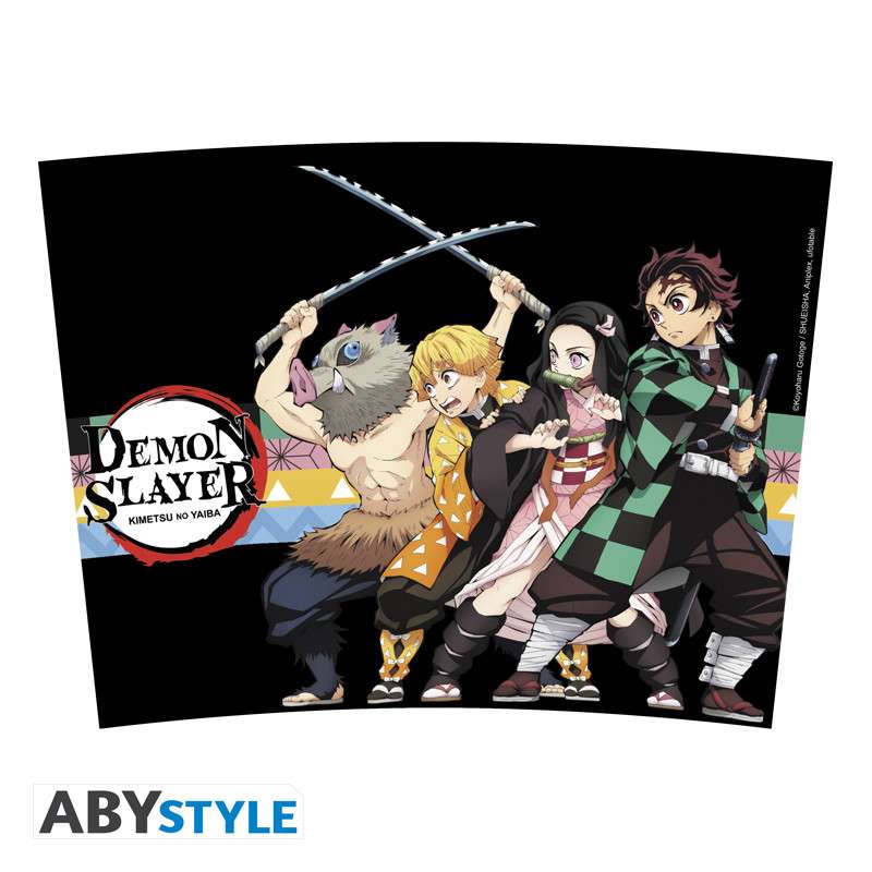 Demon Slayer karaktärer randiga mönster resebägare abystyle studio