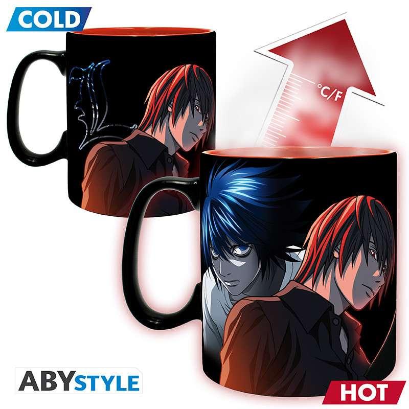 Death Note L & Light mugg med värmeförändring - Robotto
