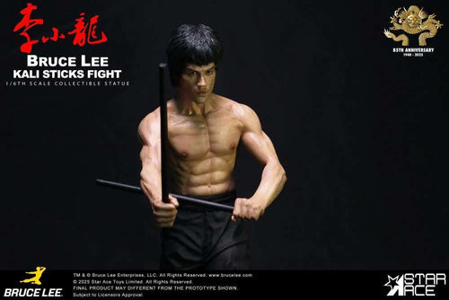 Bruce Lee Kali-sticks kamp deluxe källarversion. Figur star ace