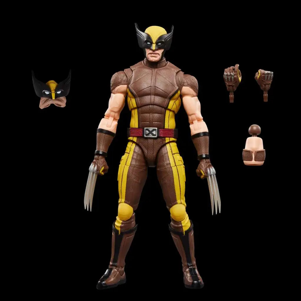 Marvel Legends Deadpool och Wolverine Wolverine brun dräkt actionfigur