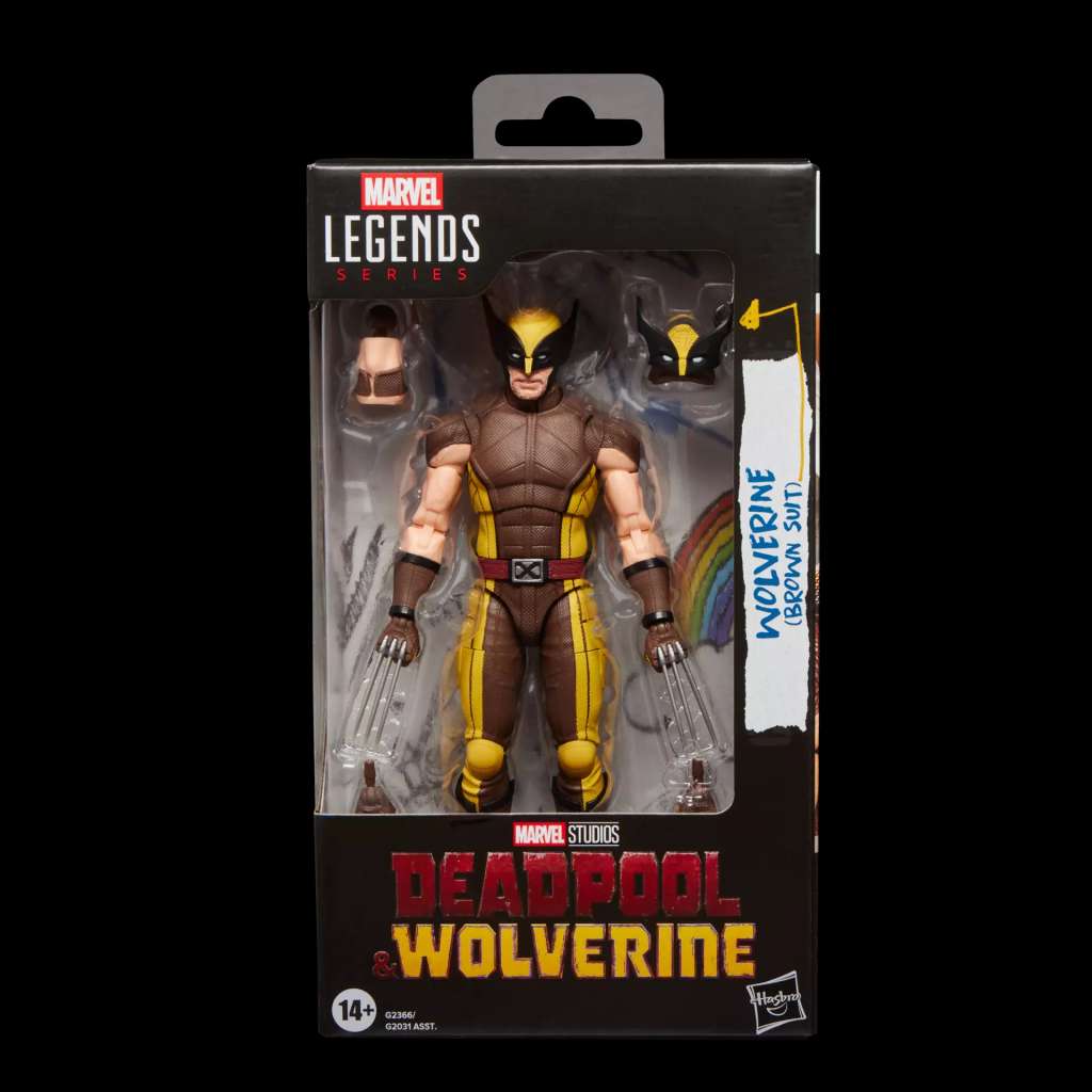 Marvel Legends Deadpool och Wolverine Wolverine brun kostym Action Figur hasbro