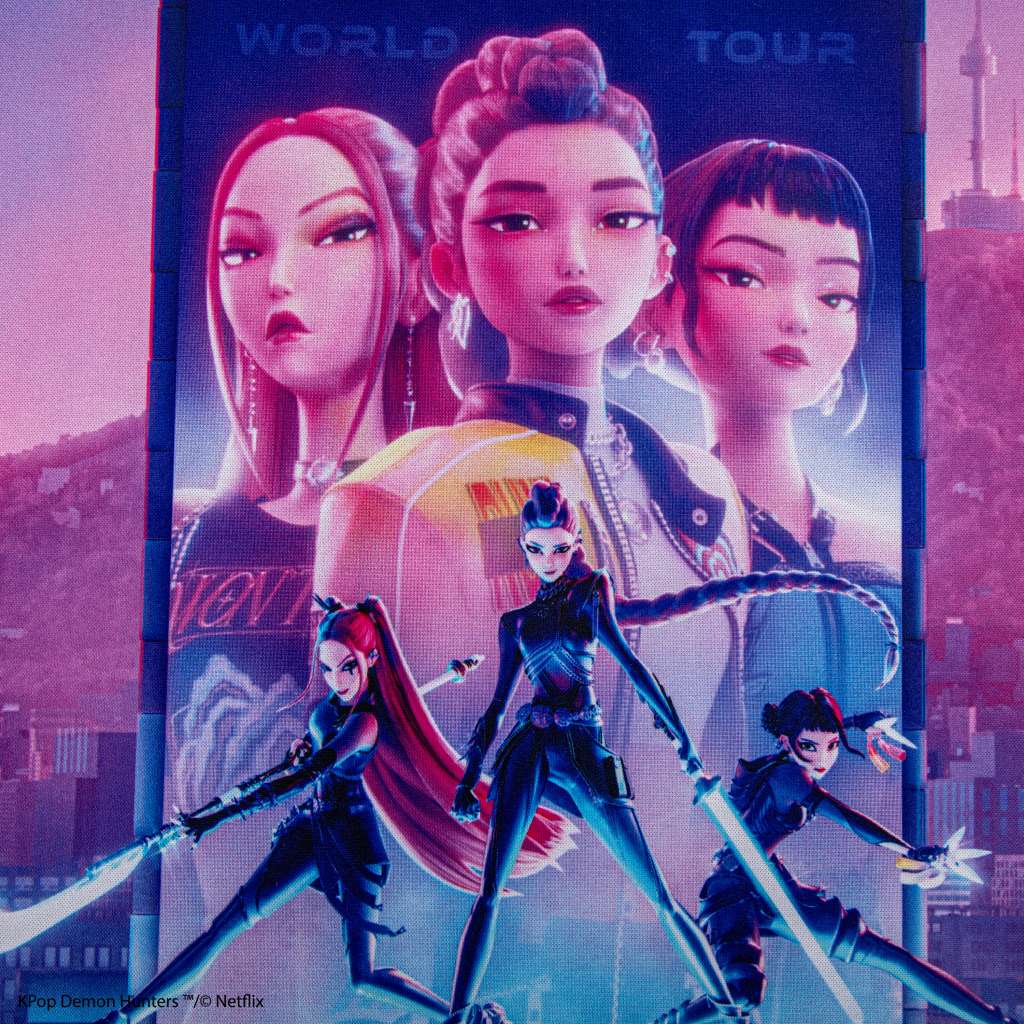 Kpop demon hunters nedtagning skrivbordsmatta