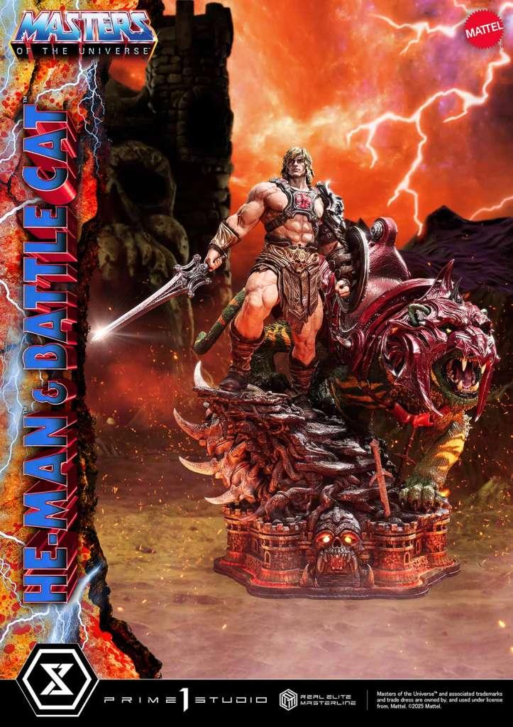 Masters of the universe he-man & battle cat real elite masterline 1/4 Figur - Robotto