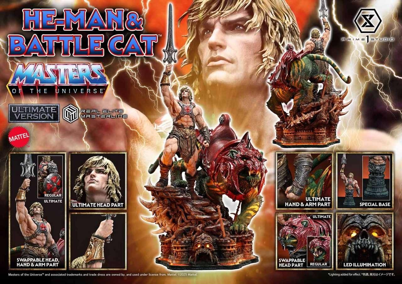 Masters of the Universe He-Man & Battle Cat Real Elite Masterline Ultimate Version 1/4 Figur - Robotto