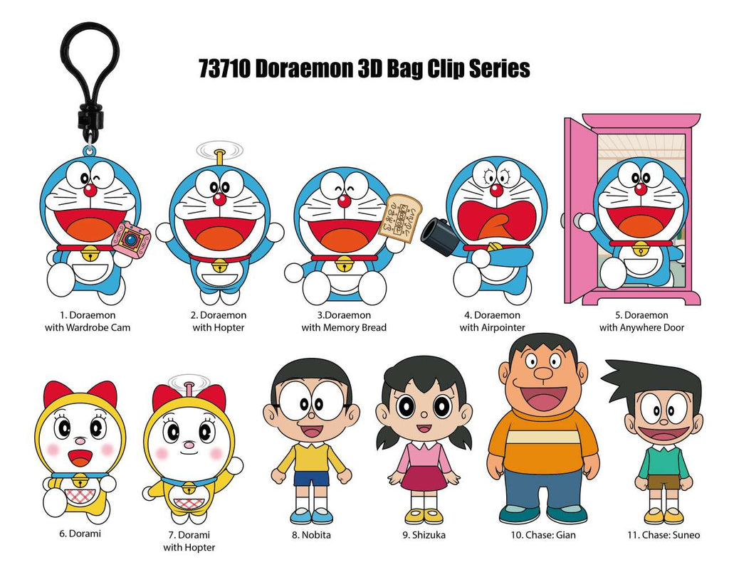 Doraemon bag clip blind box display (24)
