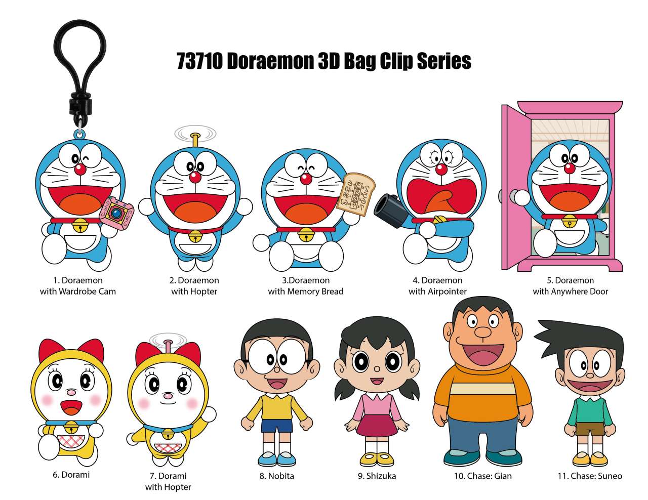 Doraemon bag clip blind box display (24)