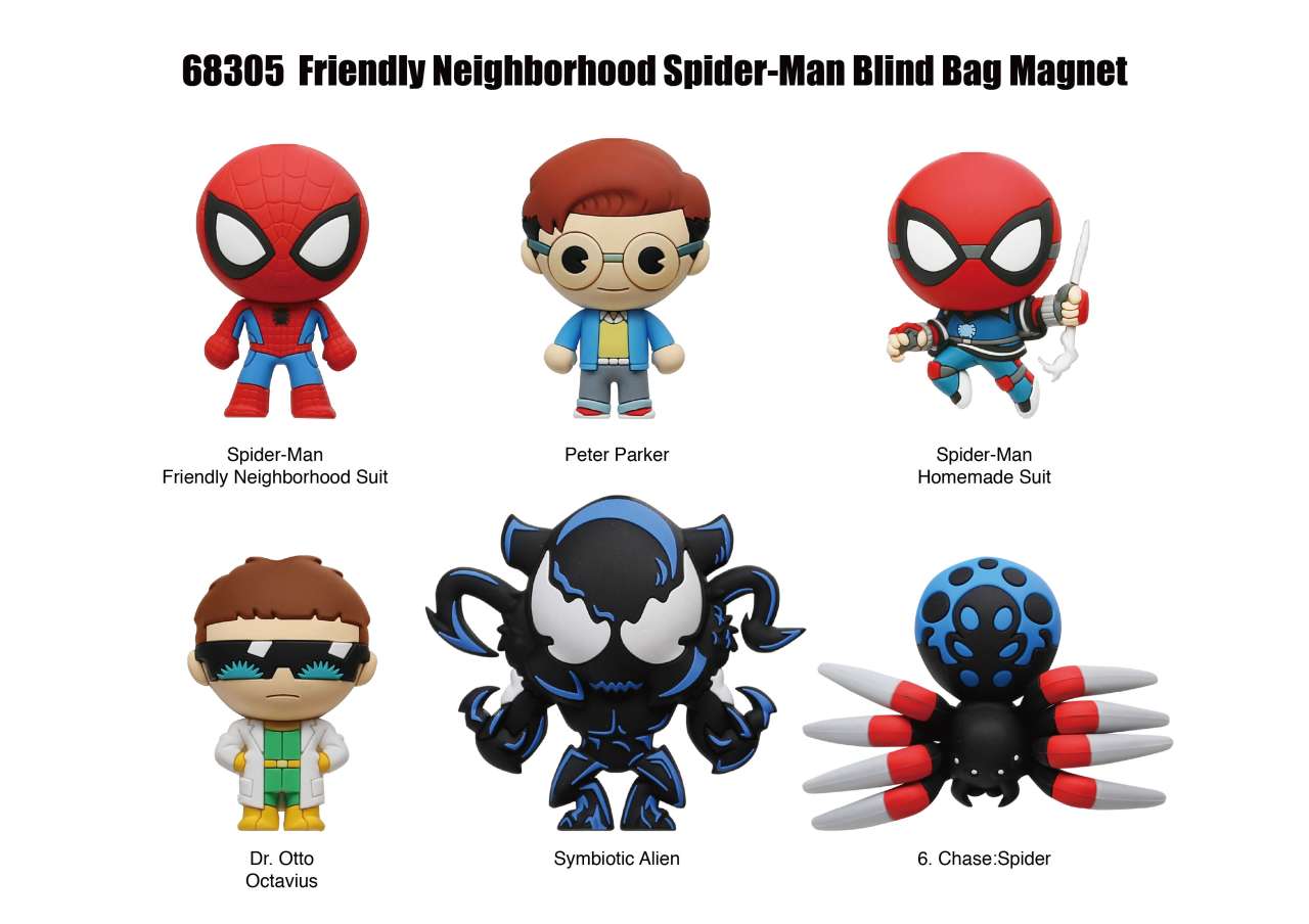 Spider-man vänliga grannskap magneter blindpack display (12)