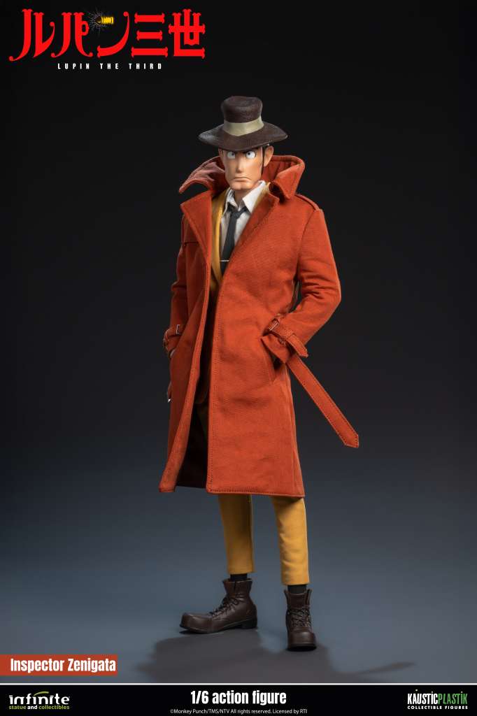 Lupin the 3rd den italienska äventyret inspektör Koichi Zenigata 1/6 Action Figur standardutgåvan