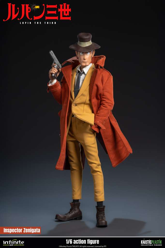 Lupin the 3rd den italienska äventyret inspektör Koichi Zenigata 1/6 Action Figur standardutgåvan