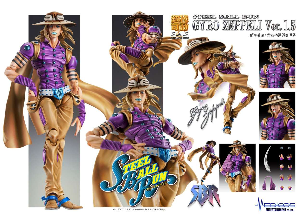 Jojo bizarra äventyr 7 Gyro Zeppeli ver 1.5 Chozokado AF
