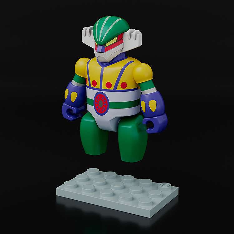 Steel Jeeg Pantheroid Brickroid Set Mini Figure