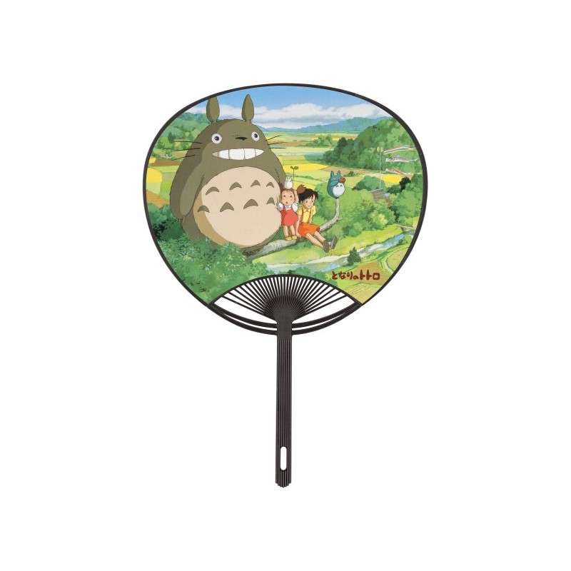 Min granne Totoro Satsuki & Mei japansk fläkt