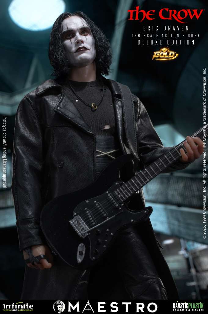Kråkan Eric Draven 1/6 lyxig Action Figur deluxe guldutgåvan