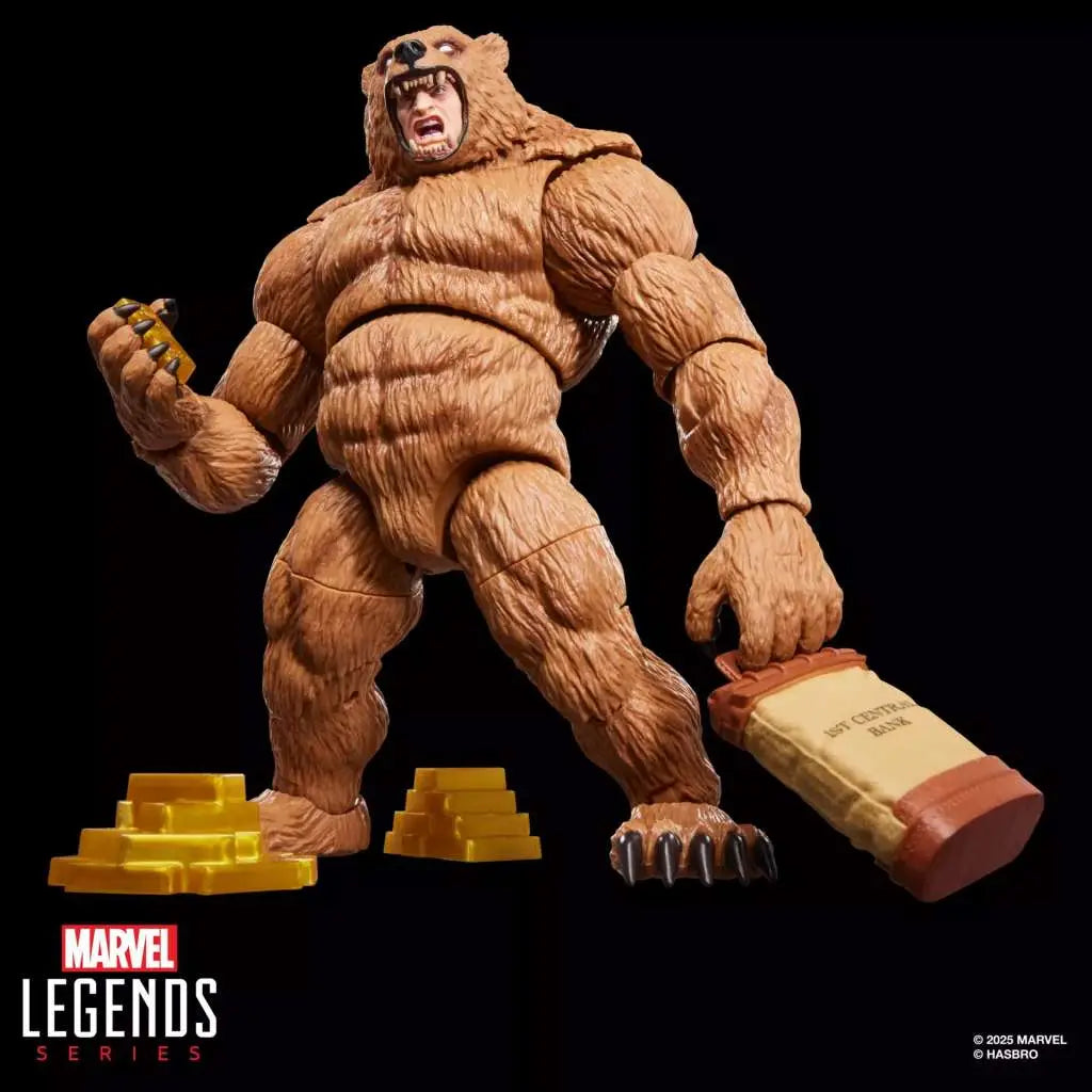 Marvel Legends Spider-Man Grizzly Actionfigur 15 cm med utbytbara delar och tillbehör