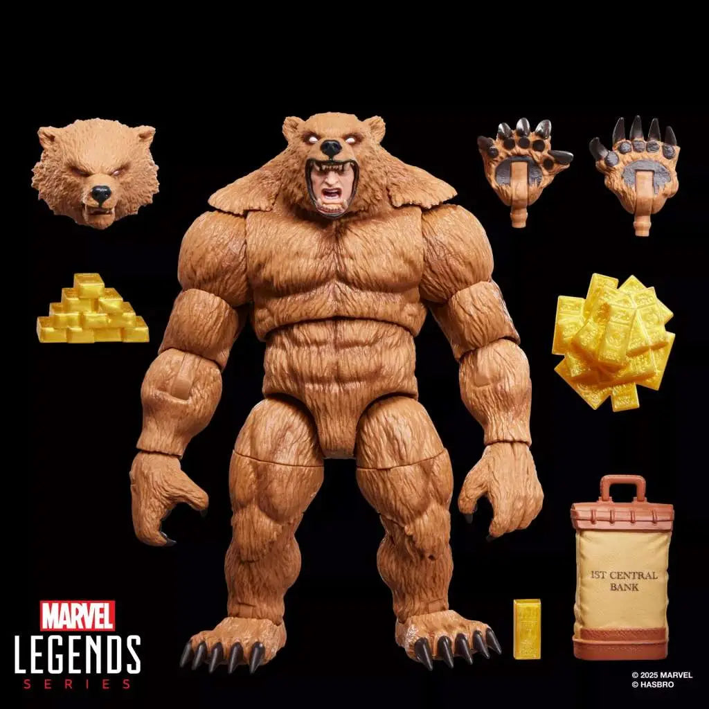 Marvel Legends Spider-Man Grizzly Actionfigur 15 cm med utbytbara delar och tillbehör