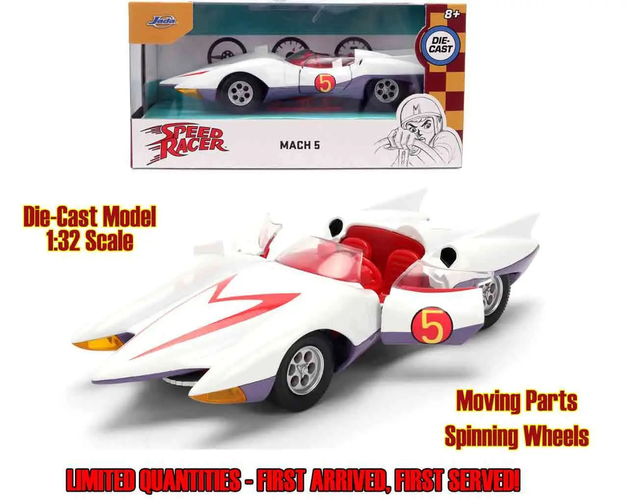 Speed Racer - Mach 5 - 1:32 Skalenlig Modell i Metallgjutning