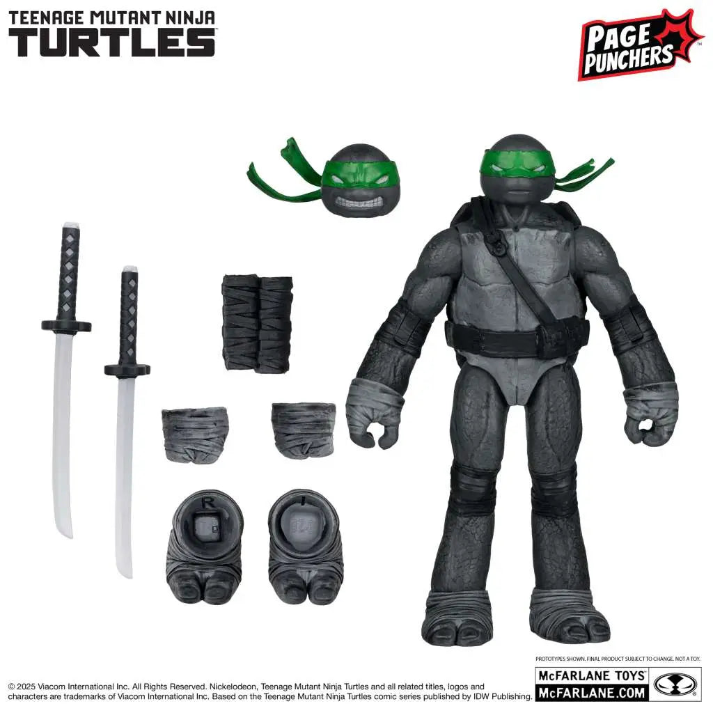 Teenage Mutant Ninja Turtles Leonardo 5-inch Figure with Comic (grey/green variant)