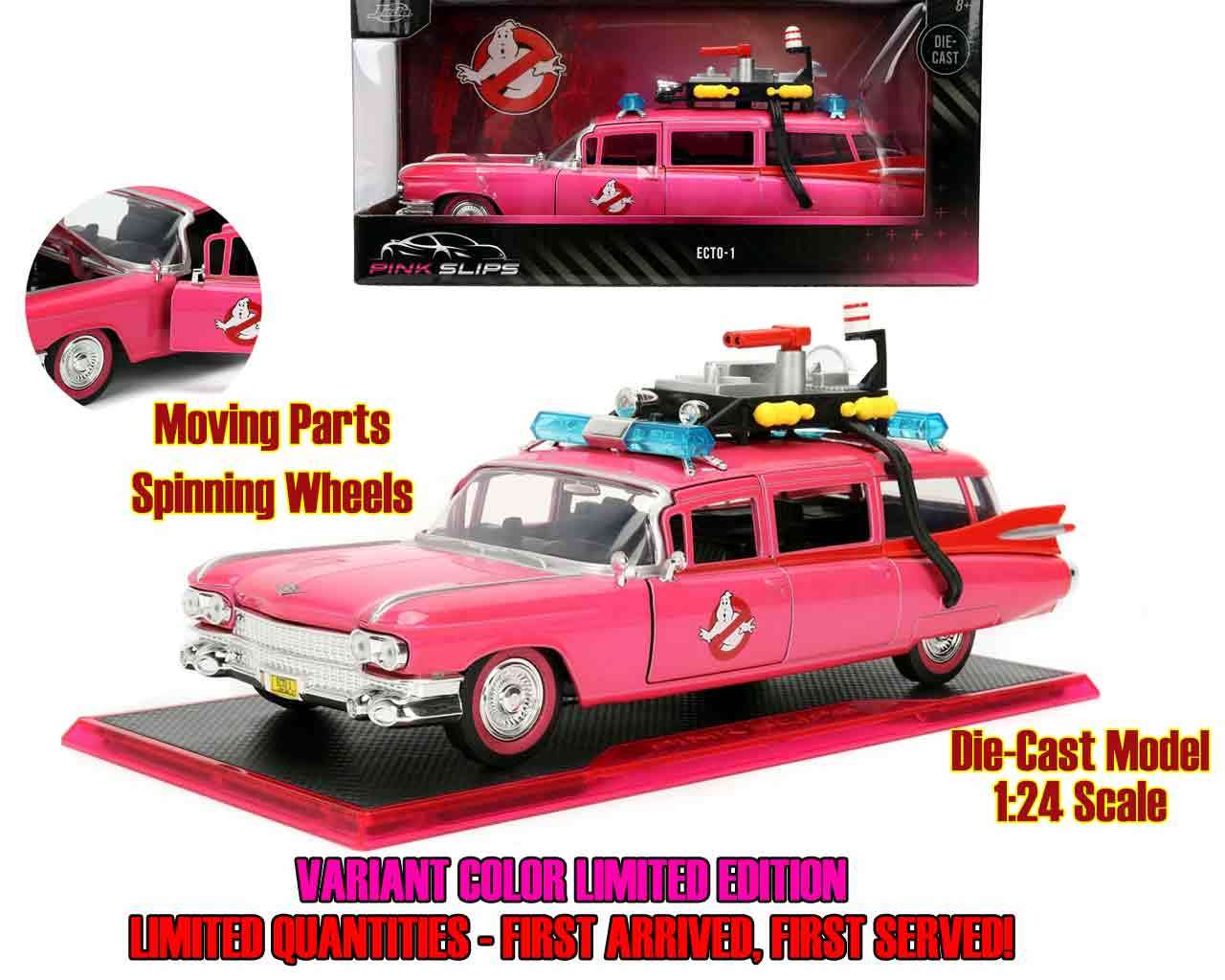 Ghostbusters - Ecto-1 rosa variant - begränsad upplaga - 1:24 die-cast modell