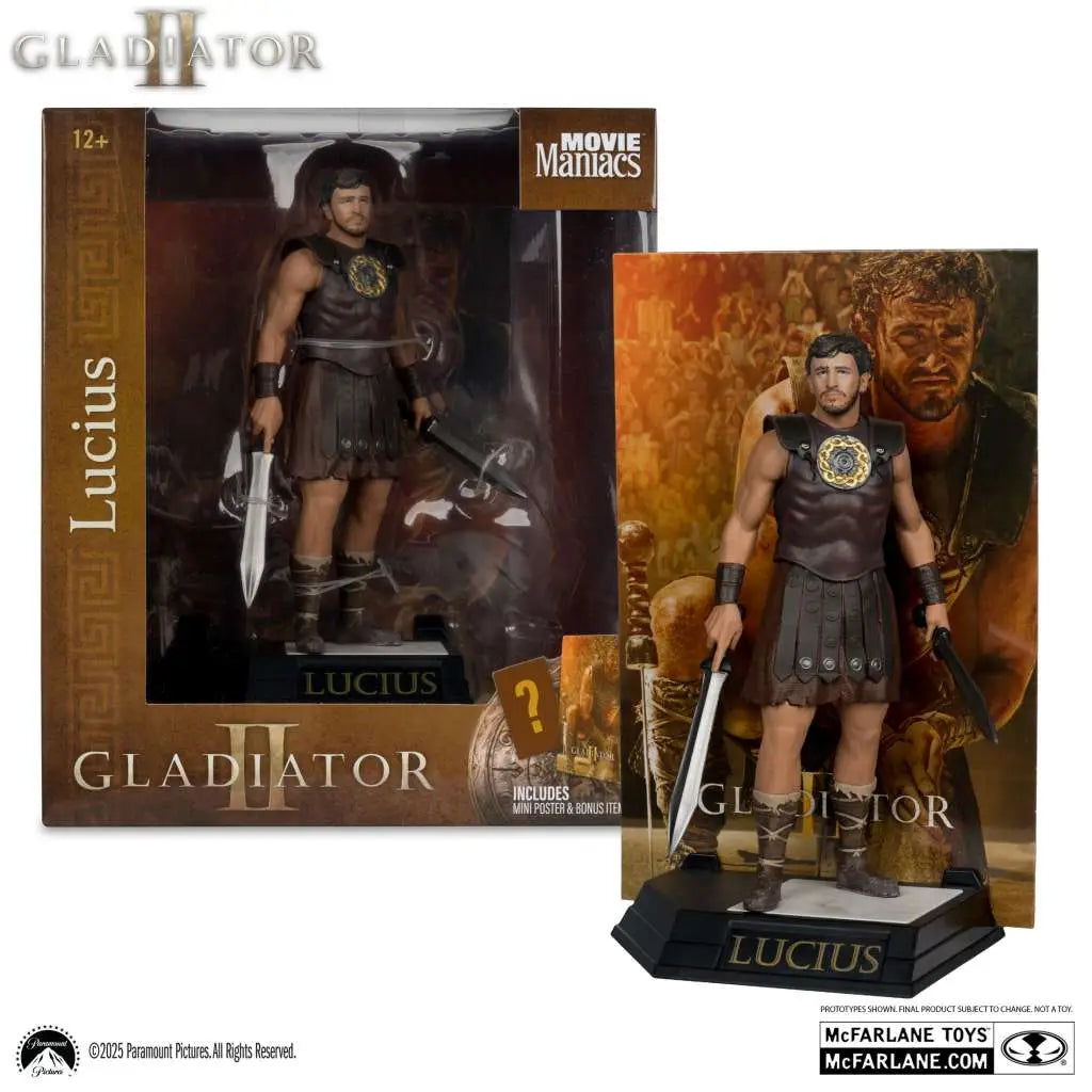 Movie Maniacs Lucius Gladiator 2 6-tums Poseerad Figur