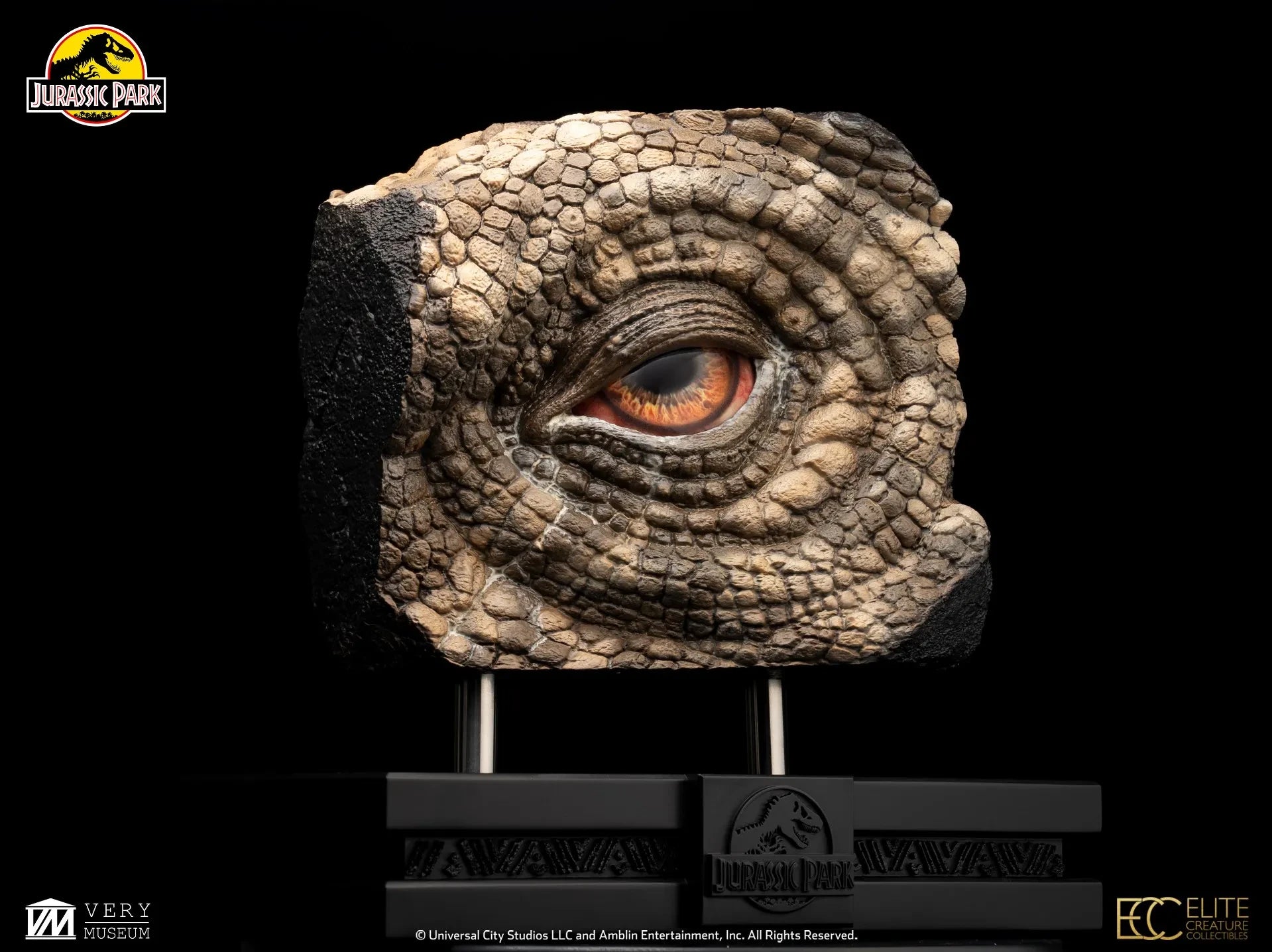 Jurassic Park Triceratopsögonprop Rekonstruktion