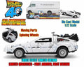 Back To The Future Part I - 1982 De Lorean Dmc 12 With Frost Effect - 40th Anniversary Limited Edition 1:32 Die-cast Model