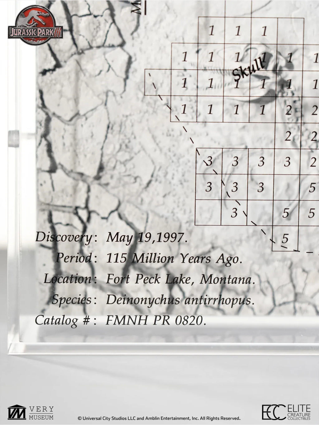 Jurassic Park 3 Velociraptor Utgrävningskarta