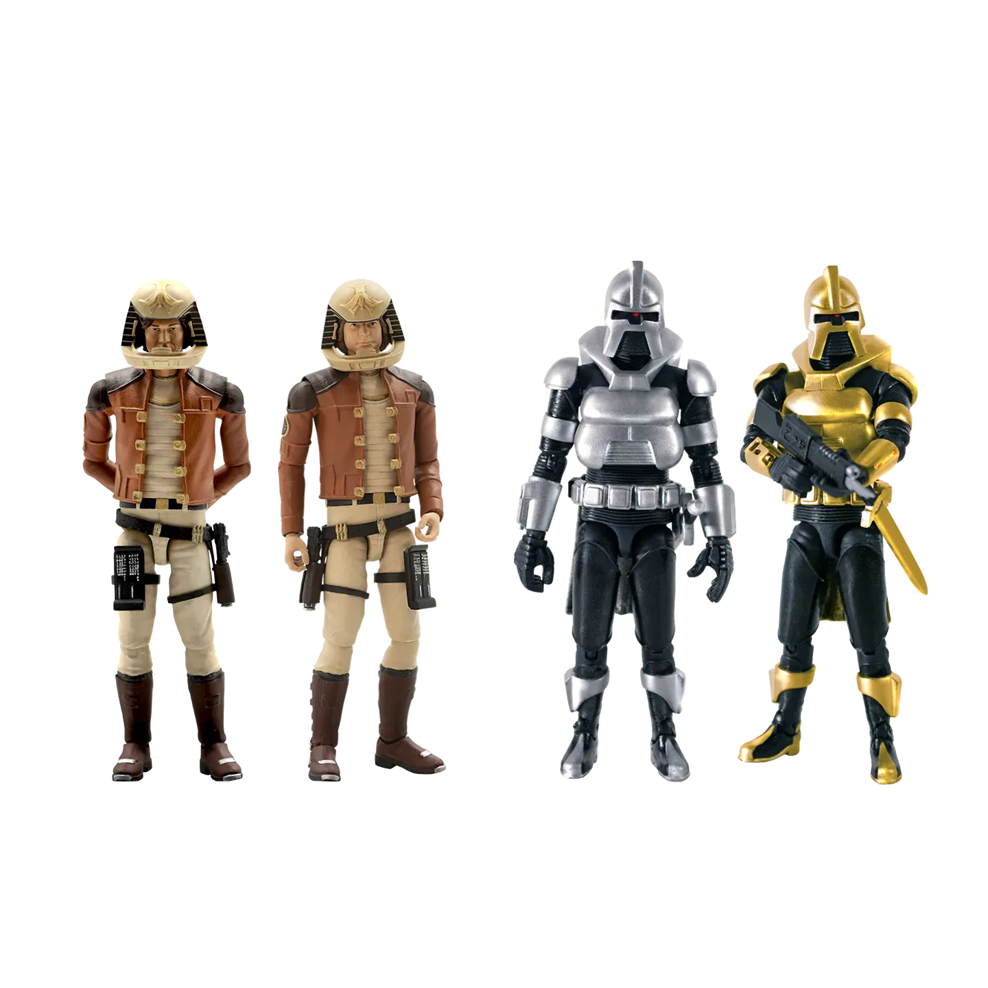 Battlestar Galactica 3,75 tum Wave 1 Action Figur Set (4)