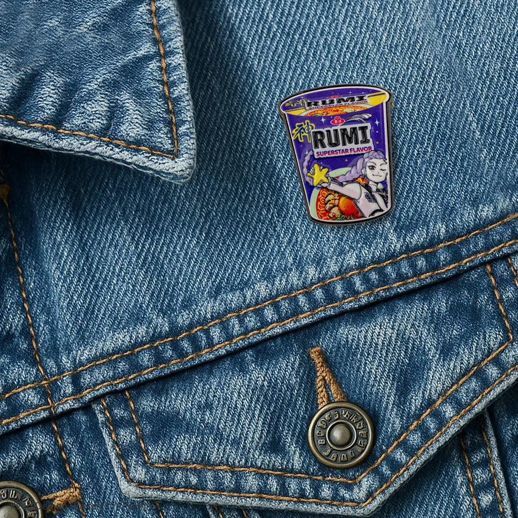 K-Pop Demon Hunter Rumi Superstar Flavored Noodles Pin Badge