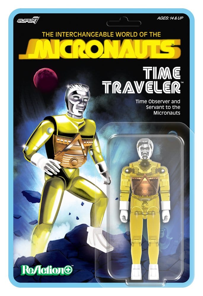 Micronauts Våg 03 Tidsresenär Gul Genomskinlig Reaction+ Figur