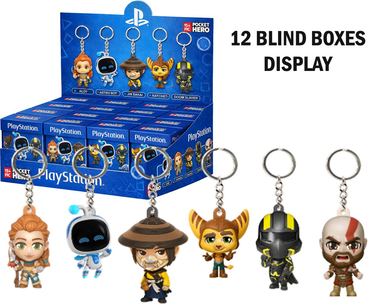 Sony Playstation - All Stars Hero - Blind Box Nyckelring Samling Diskdisplay (12)