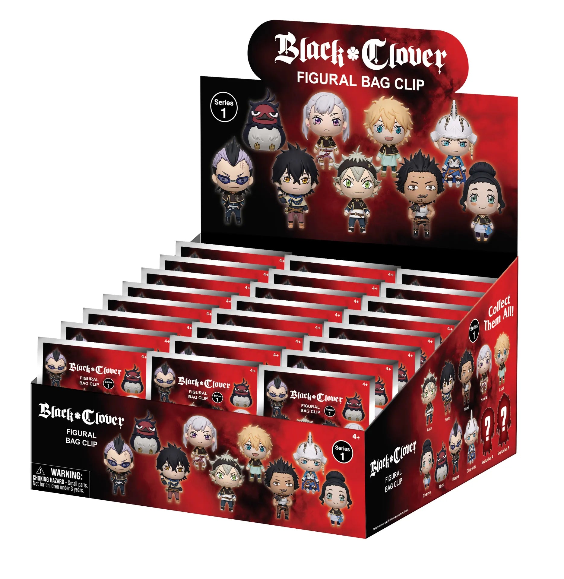 Svart Clover Bag Clip Blind Box Display (24)