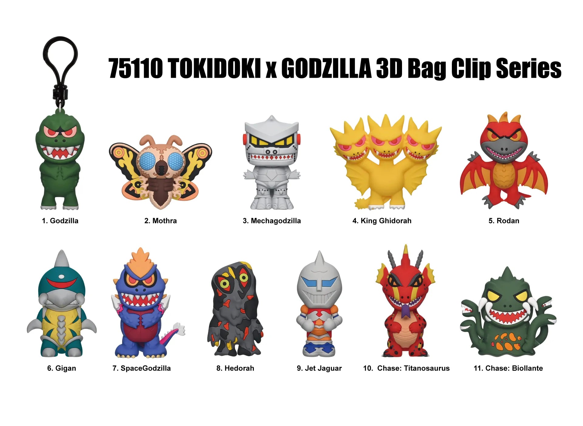 Tokidoki X Godzilla Väskclip Blind Box Display (24)