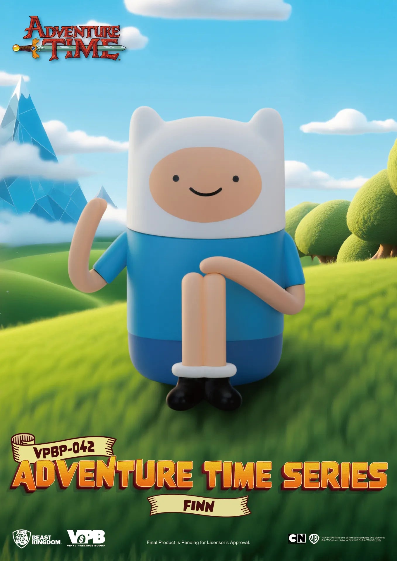 Adventure Time Finn Palmstorlek Bankfigur