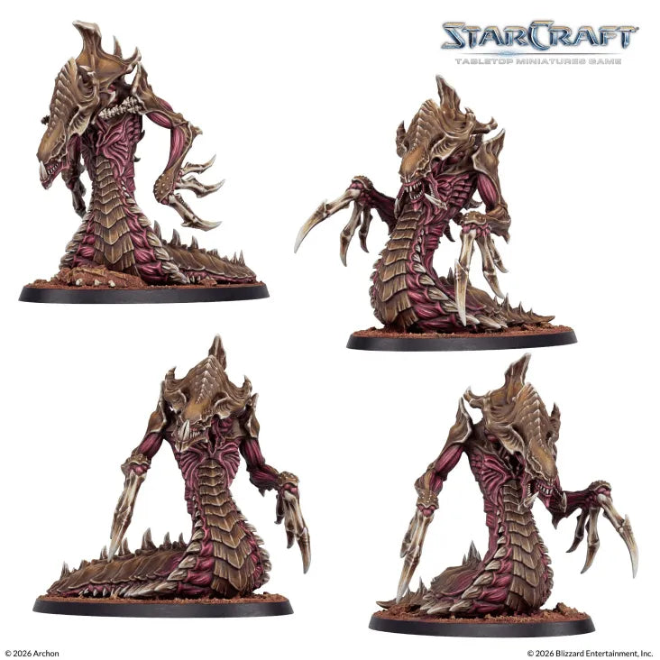 Starcraft Hydralisk-låda – Omalade och Omonterade Miniatyrfigurer, Spelkort och Monteringsmanual