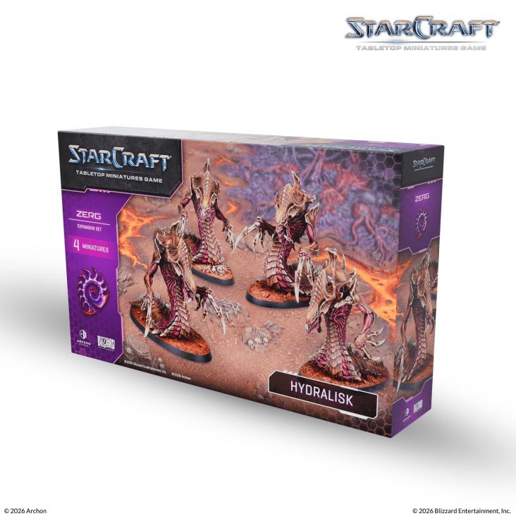 Starcraft Hydralisk-låda – Omalade och Omonterade Miniatyrfigurer, Spelkort och Monteringsmanual