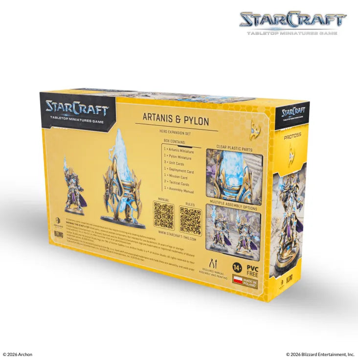 Starcraft Artanis & Pylon Box – Komplett Terräng och Spelmatta för Strategiskt Bordsspel