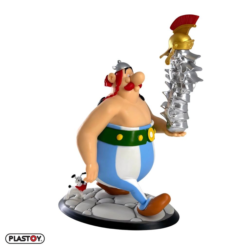 Asterix Obelix Stapel av Hjälmar och Hundratix Figur
