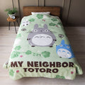 Min Granne Totoro Grönt Löv Natsu Överkast
